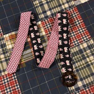 Vera Bradley reversible Pink Elephant Belt